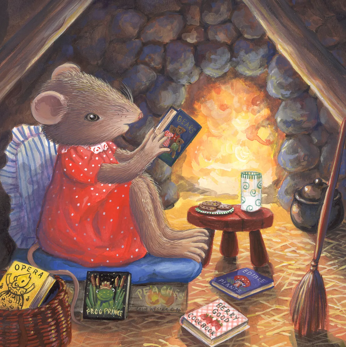 Reading Mouse (Book Cover)